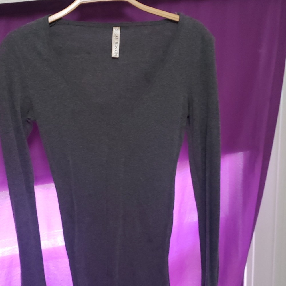 Gray long sleeve T
